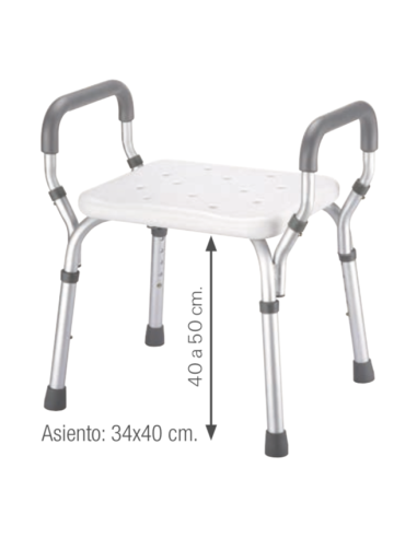 BANQUETA BAÑO CON REPOSABRAZOS REF.2197