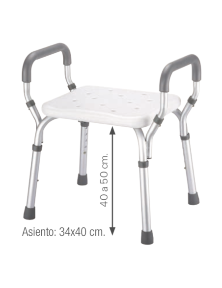 BANQUETA BAÑO CON REPOSABRAZOS REF.2197