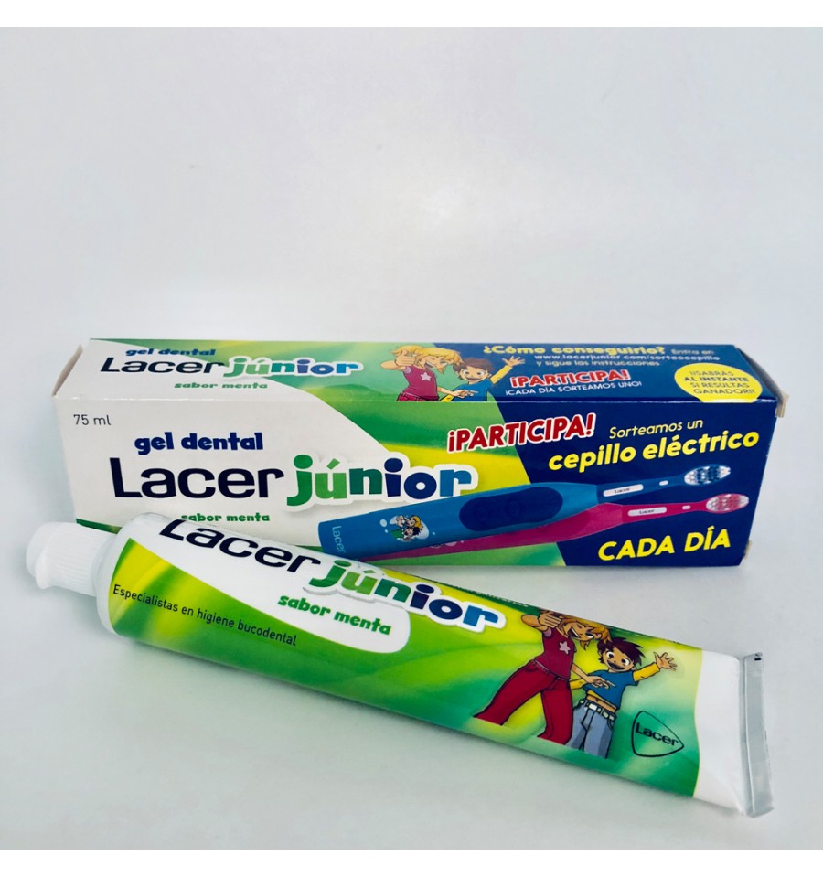 Lacer Junior Gel Dental Sabor Fresa, 75 ml