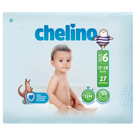 Chelino Love Pañal Talla 2 ( 3 a 6 Kilos) 28 unidades