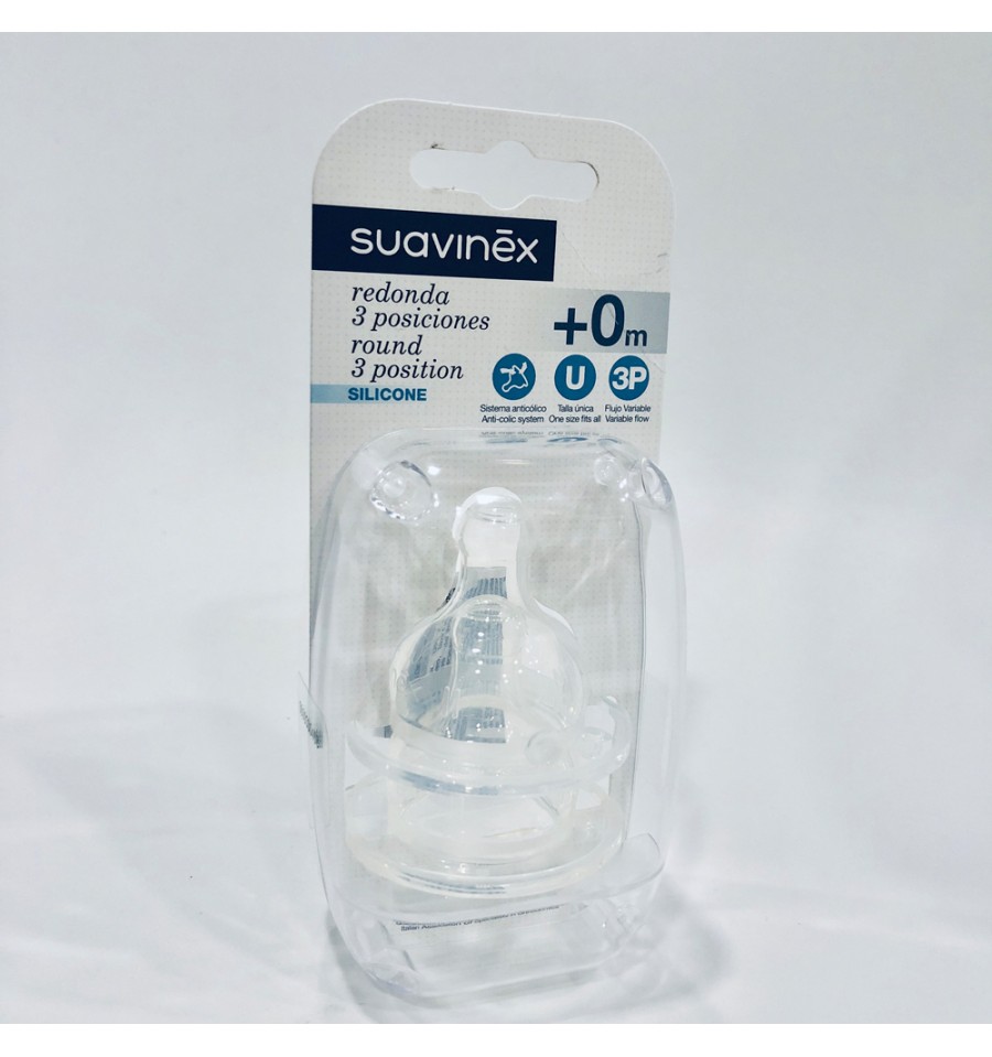 tetina de silicona suavinex 3 posiciones para biberones de boca ancha