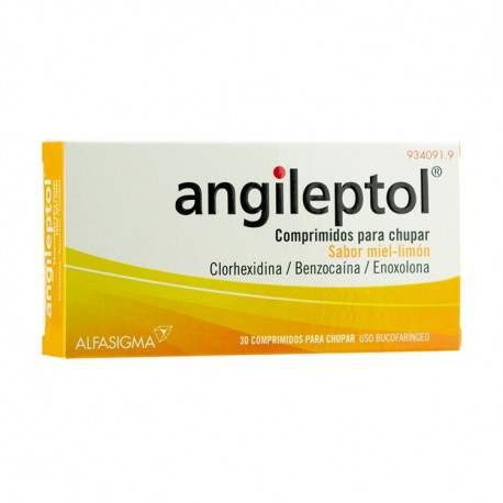 ANGILEPTOL 30 COMPRIMIDOS PARA CHUPAR MIEL-LIMON