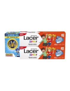 DUPLO GEL LACER JUNIOR FRESA 2X75ML.