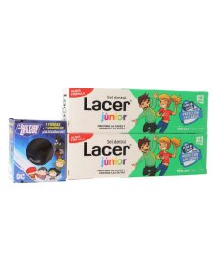 DUPLO GEL LACER JUNIOR MENTA 2X75ML.