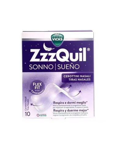 ZZZQUIL SUEÑO 10 TIRAS NASALES