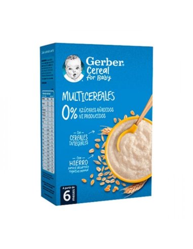 GERBER MULTICEREALES 0 AZUCARES  1 ESTUCHE 250 G
